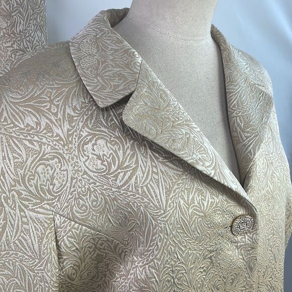 Hartley Gold Brocade Suit Set with Bling Buttons - Picture 5 of 11